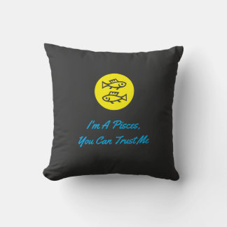 Pisces Horoscope Zodiac Sign Modern Minimalist Cushion