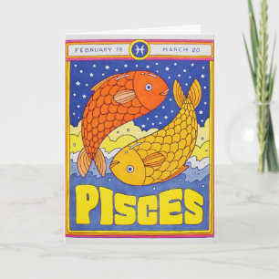 Pisces Letterpress Card