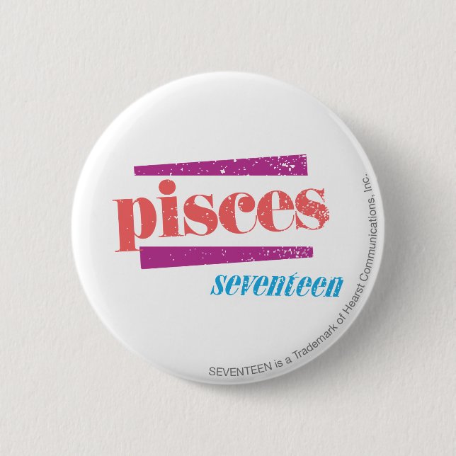 Pisces LtPink 6 Cm Round Badge (Front)