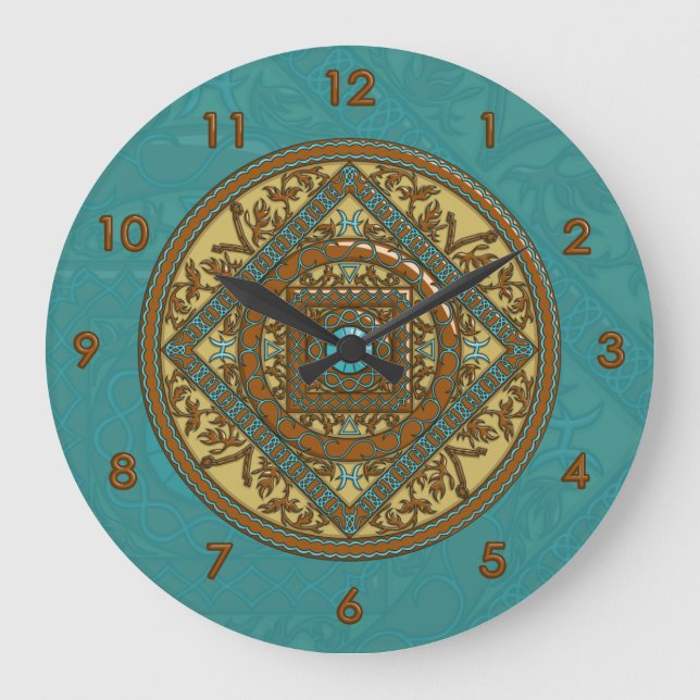 Pisces Mandala Clock (Front)