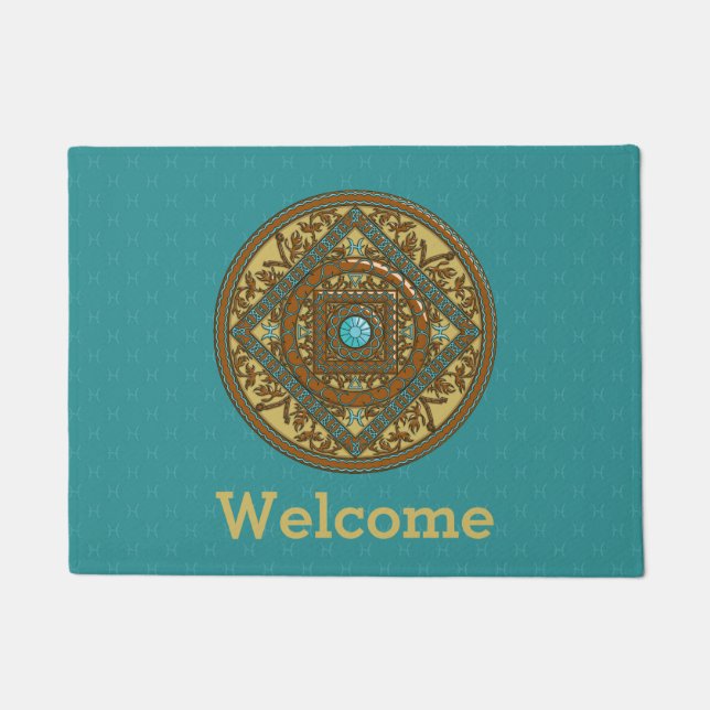 Pisces Mandala Doormat (Front)