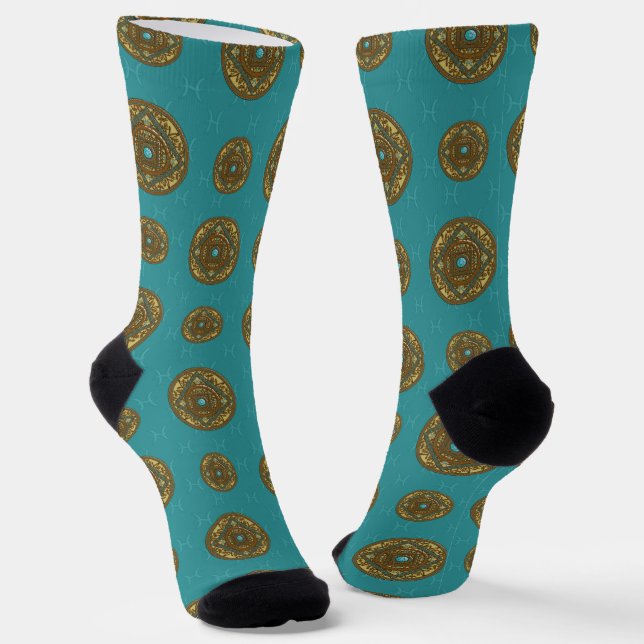 Pisces Mandala Socks (Angled)