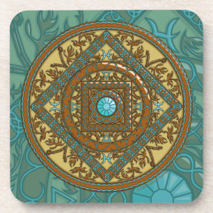 Pisces Mandala Square Coaster