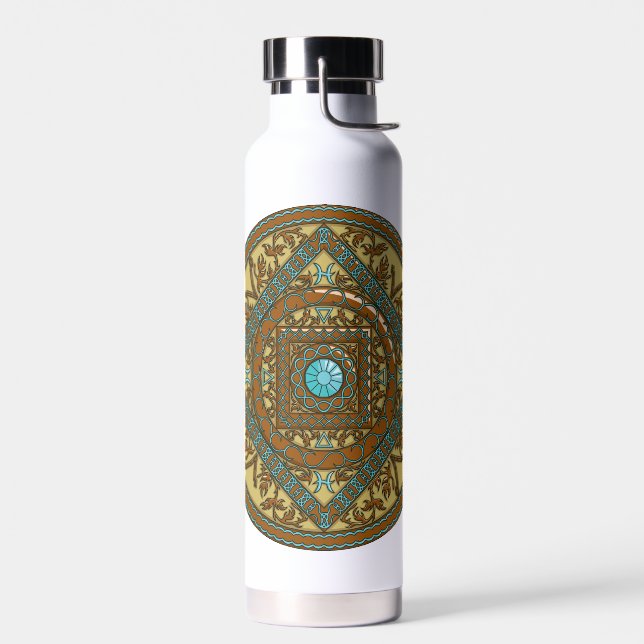 Pisces Mandala Water Bottle (Left)