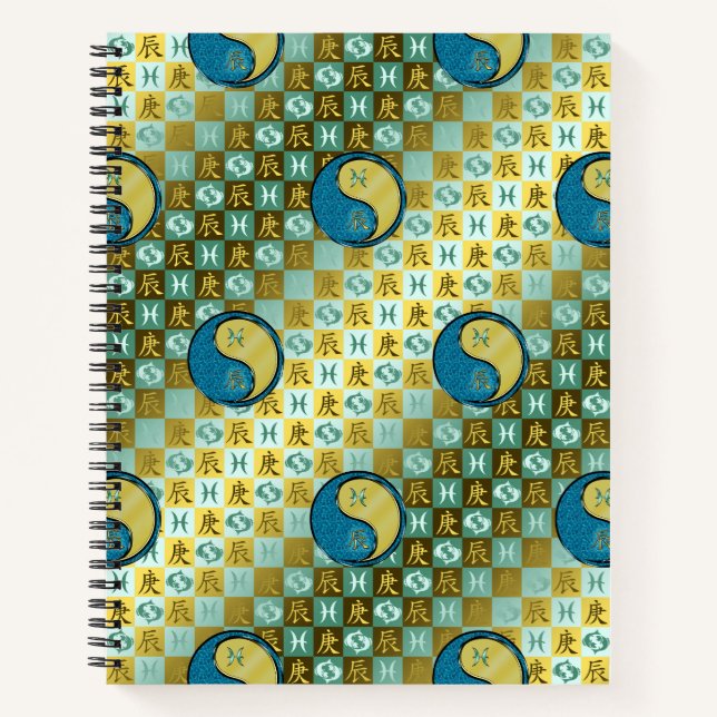 Pisces & Metal Dragon Notebook (Front)
