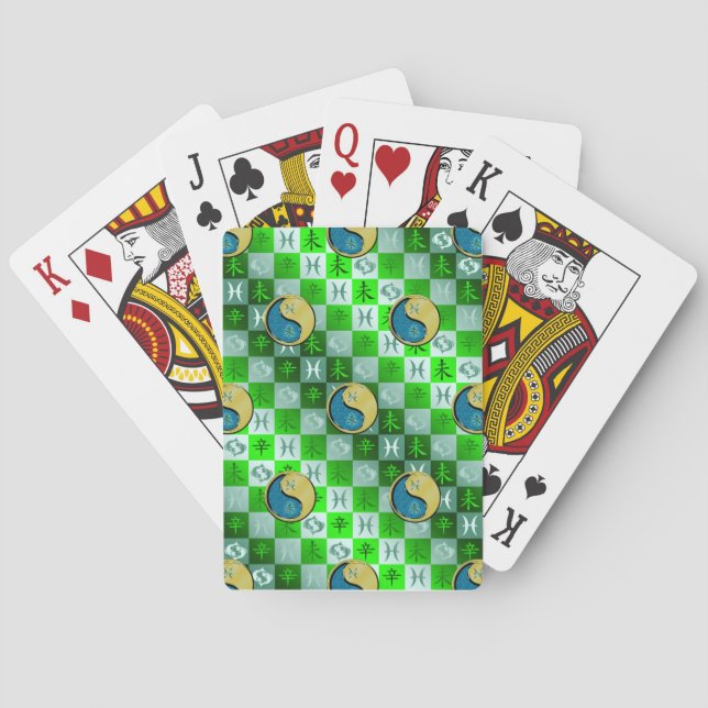 Pisces & Metal Goat Playing Cards (Back)