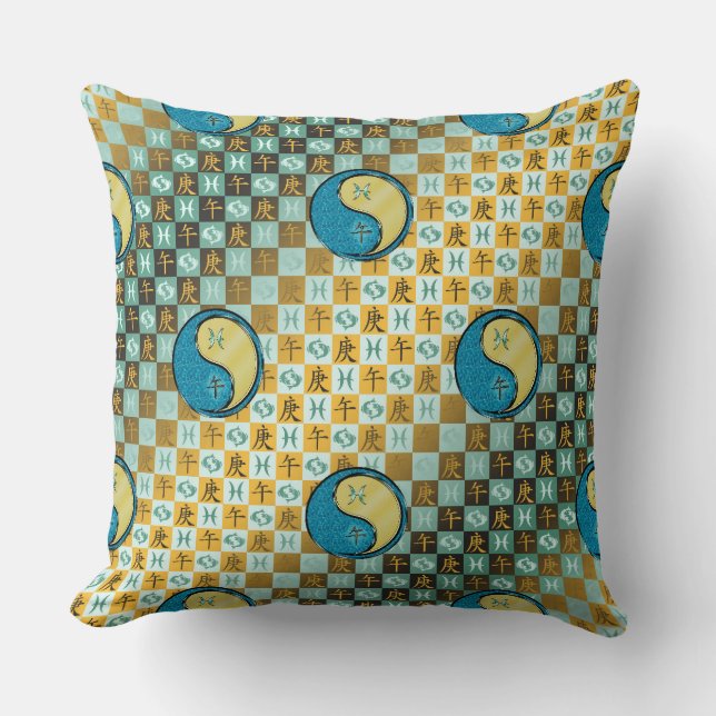 Pisces & Metal Horse Cushion (Front)