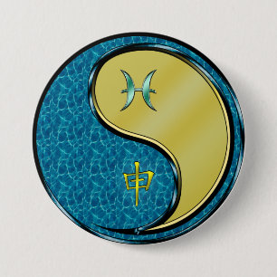 Pisces & Metal Monkey 7.5 Cm Round Badge