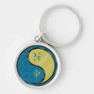 Pisces & Metal Monkey Key Ring