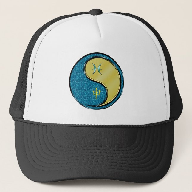 Pisces & Metal Monkey Trucker Hat (Front)