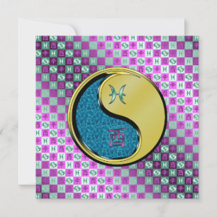 Pisces & Metal Rooster Card