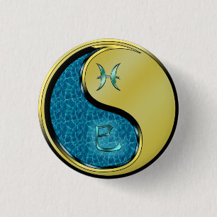 Pisces & Metal Snake 3 Cm Round Badge