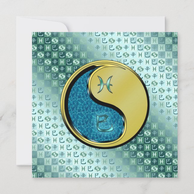 Pisces & Metal Snake Card (Front)