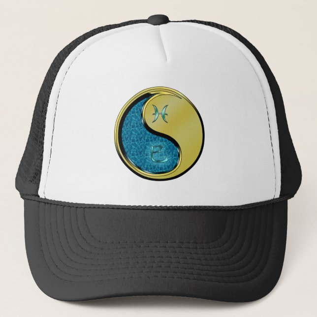 Pisces & Metal Snake Trucker Hat (Front)