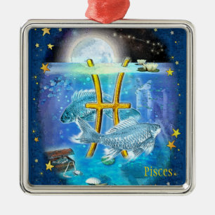 Pisces Metal Tree Decoration