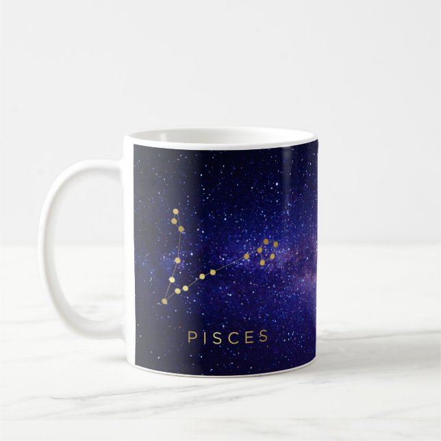 Pisces Personalised Mug Birthday Gift (Left)