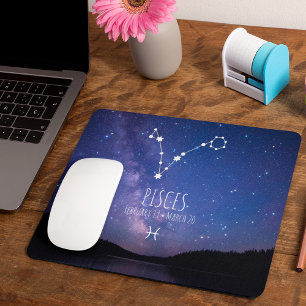 Pisces Personalised Zodiac Constellation Mouse Mat