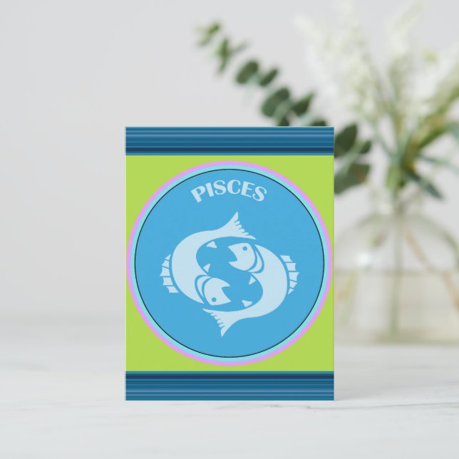 Pisces Postcard (Standing Front)