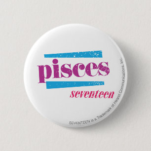 Pisces Purple 6 Cm Round Badge
