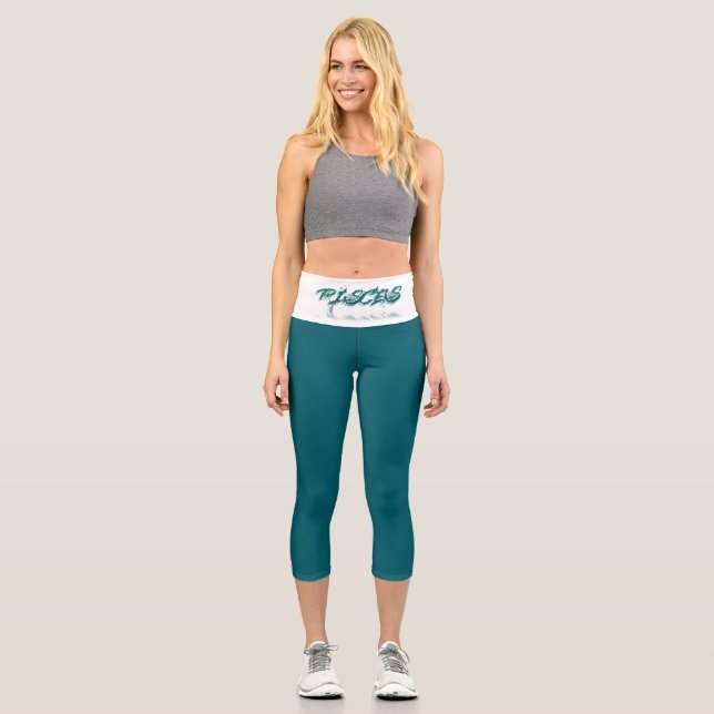Pisces Reflection High Waisted Capris (Front)