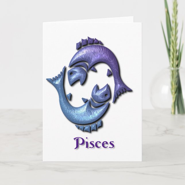 Pisces Sign Greeting Card (Front)