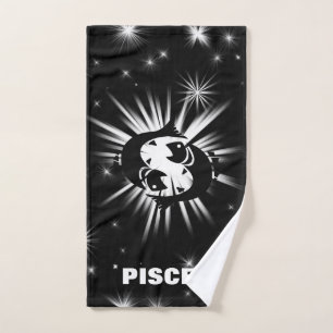 Pisces sign hand towel