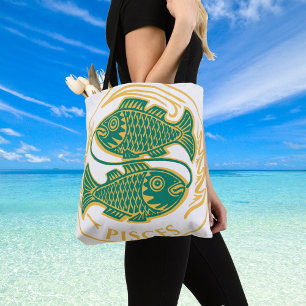 Pisces Sign of the Zodiac on a Tote Bag