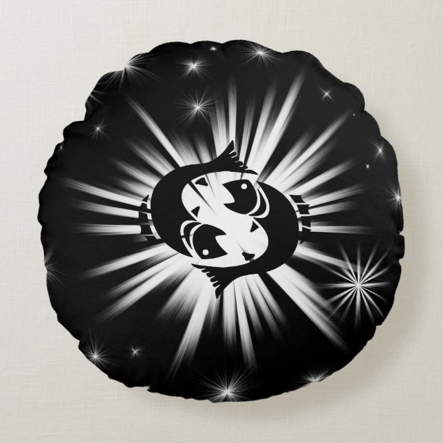 Pisces sign round cushion (Front)