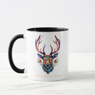 Pisces Spirit Animal Deer Face Alebrije Mug
