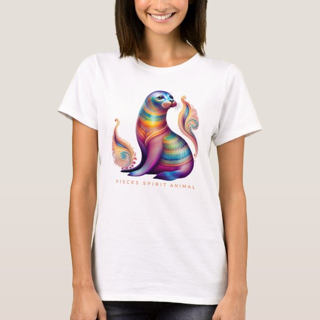 Pisces Spirit Animal Seal Alebrije Female T-Shirt (Front)