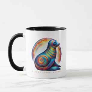 Pisces Spirit Animal Seal Alebrije Male Mug