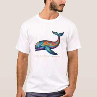 Pisces Spirit Animal Whale Alebrije Male T-Shirt