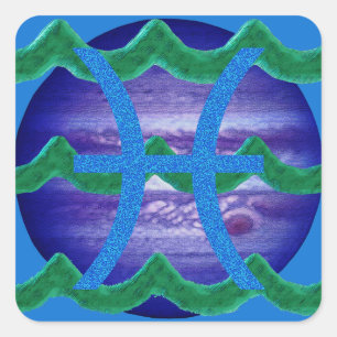 Pisces Square Sticker