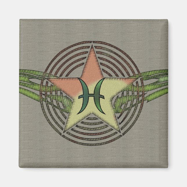 Pisces Star Magnet (Front)