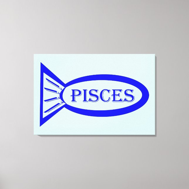 Pisces Star Sign Fish Canvas Print (Front)