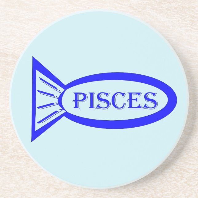 Pisces Star Sign Fish Coasters (Front)