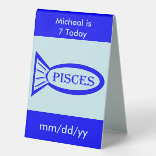 Pisces Star Sign Fish Custom