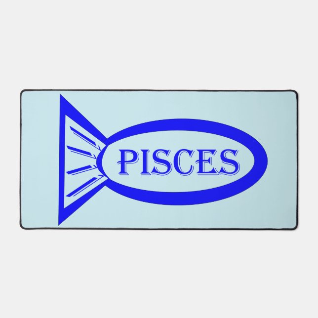 Pisces Star Sign Fish Desk Mat (Front)