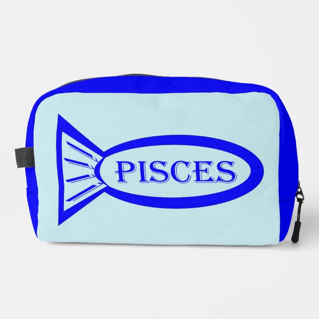 Pisces Star Sign Fish Dopp Kit (Front)