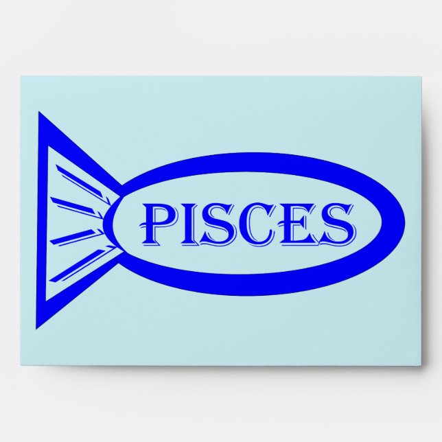 Pisces Star Sign Fish Envelopes (Front)