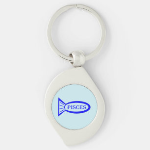 Pisces Star Sign Fish Keychain
