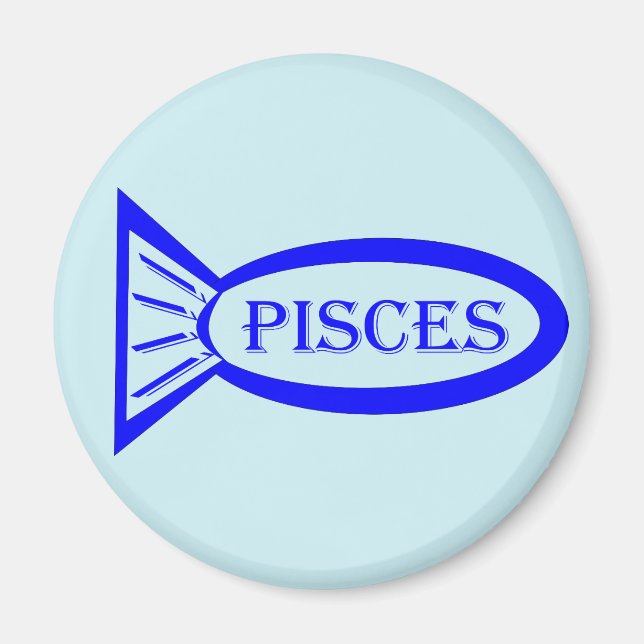 Pisces Star Sign Fish Magnet (Front)