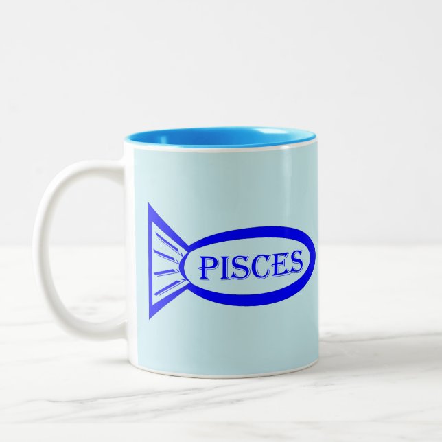 Pisces Star Sign Fish Mug (Left)