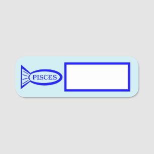 Pisces Star Sign Fish Name Tag