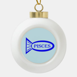 Pisces Star Sign Fish Ornament