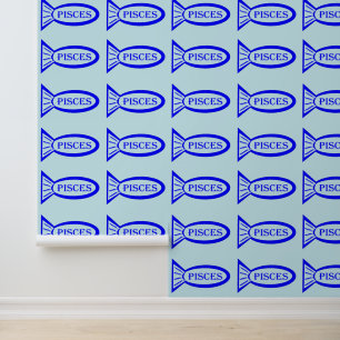 Pisces Star Sign Fish Patterned Wallpaper