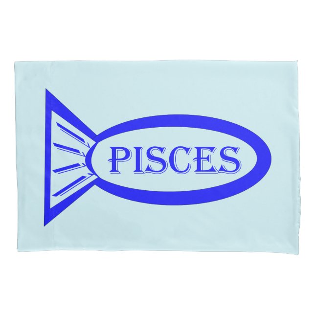 Pisces Star Sign Fish Pillowcase (Front)
