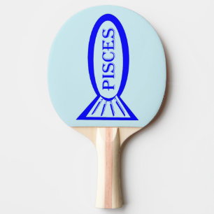 Pisces Star Sign Fish Ping Pong Paddle