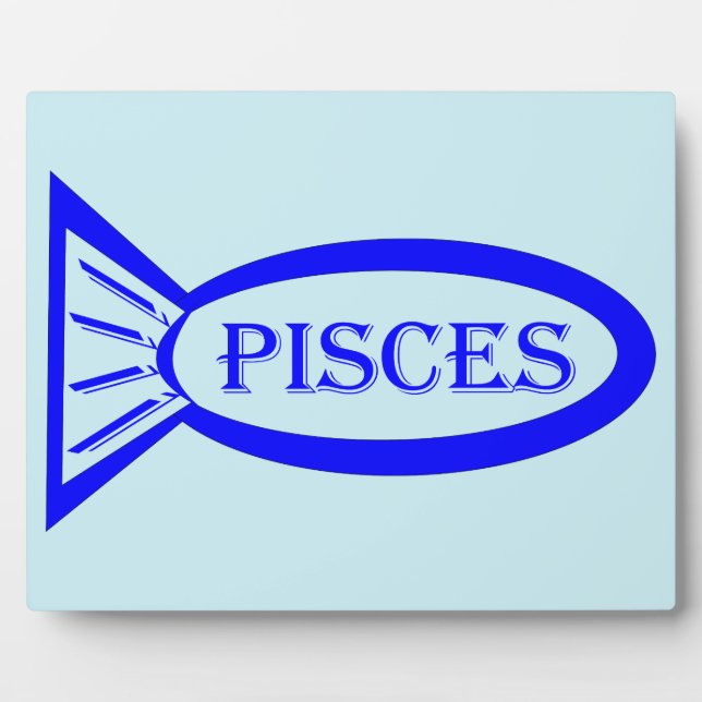 Pisces Star Sign Fish Plaque (Front)