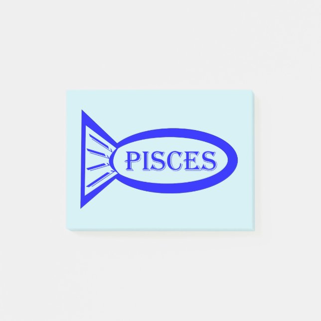Pisces Star Sign Fish Post it notes Pad (Front)